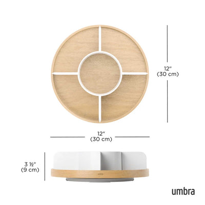 Umbra Bellwood Lazy Susan, white/natural