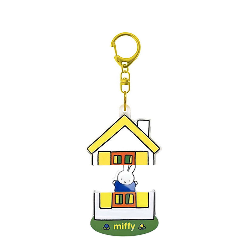 Miffy Pop-Up acrylic keychain, yellow