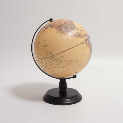 refurbished | WoodGlobe Antique Map globe lamp 10"