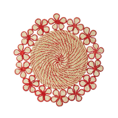 Coro Cora Flowers Spiral placemat, red