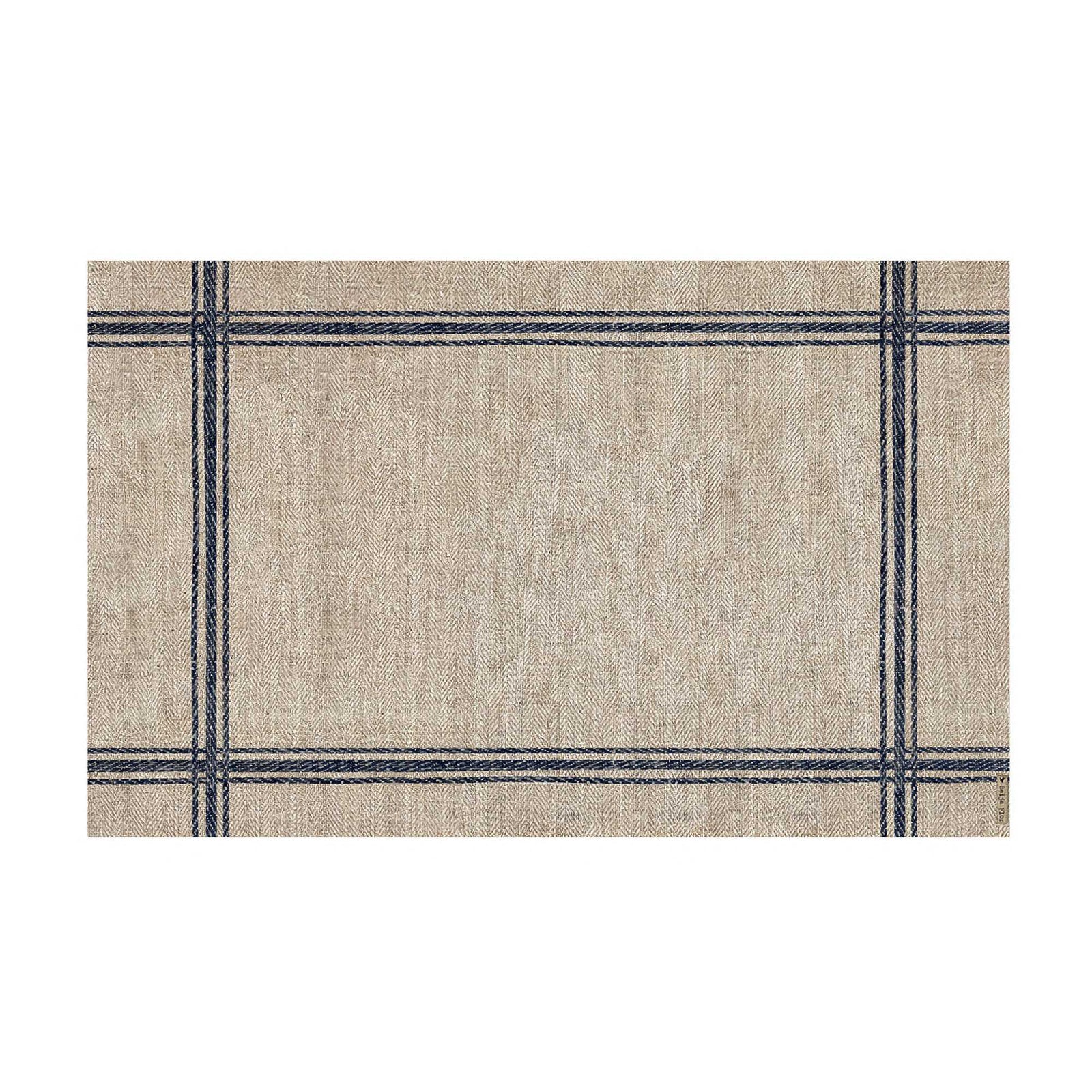 Beija Flor Traditional Linen Lisa Vinyl Table Placemat