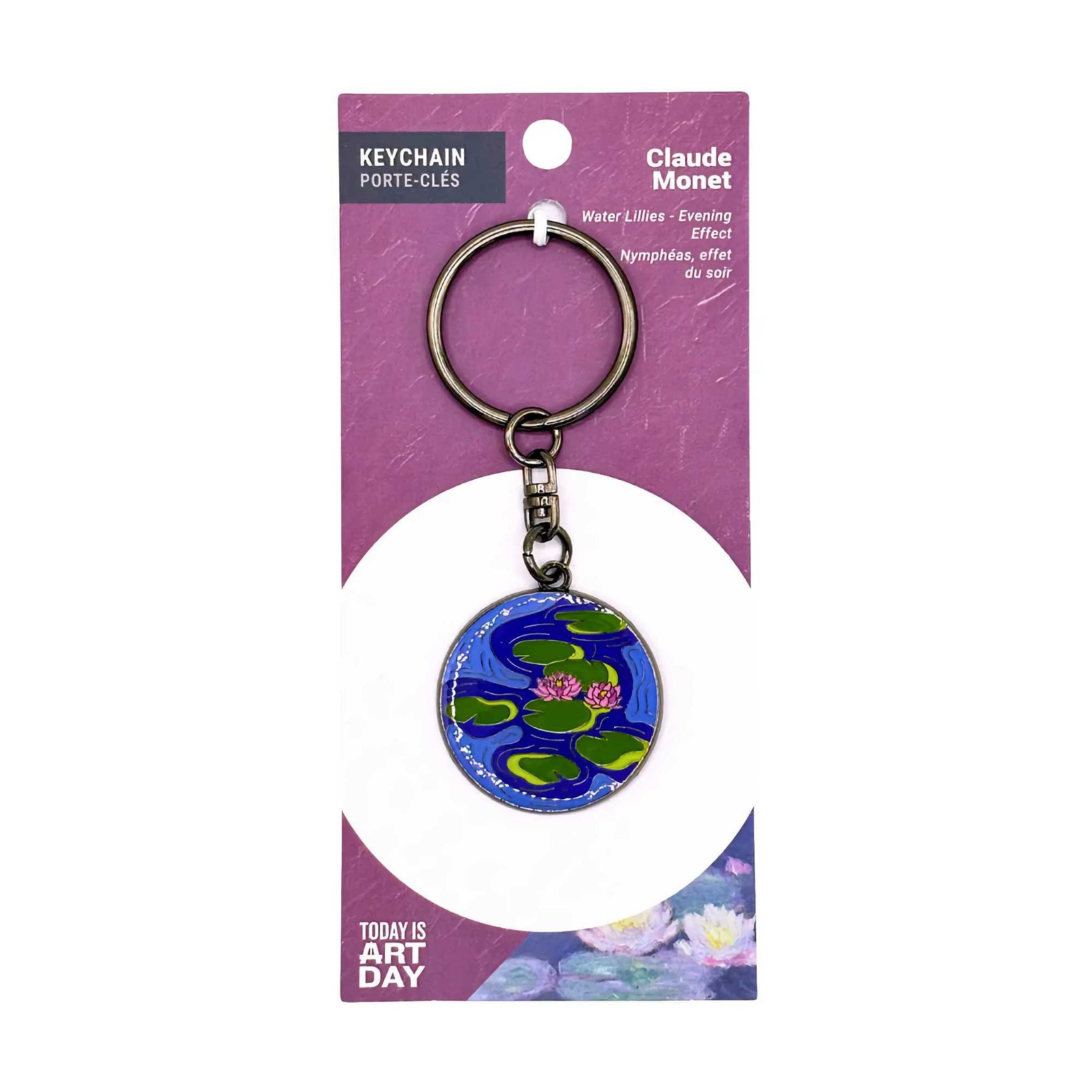 Today is Art Day Water Lilies Evening Effect Keychain