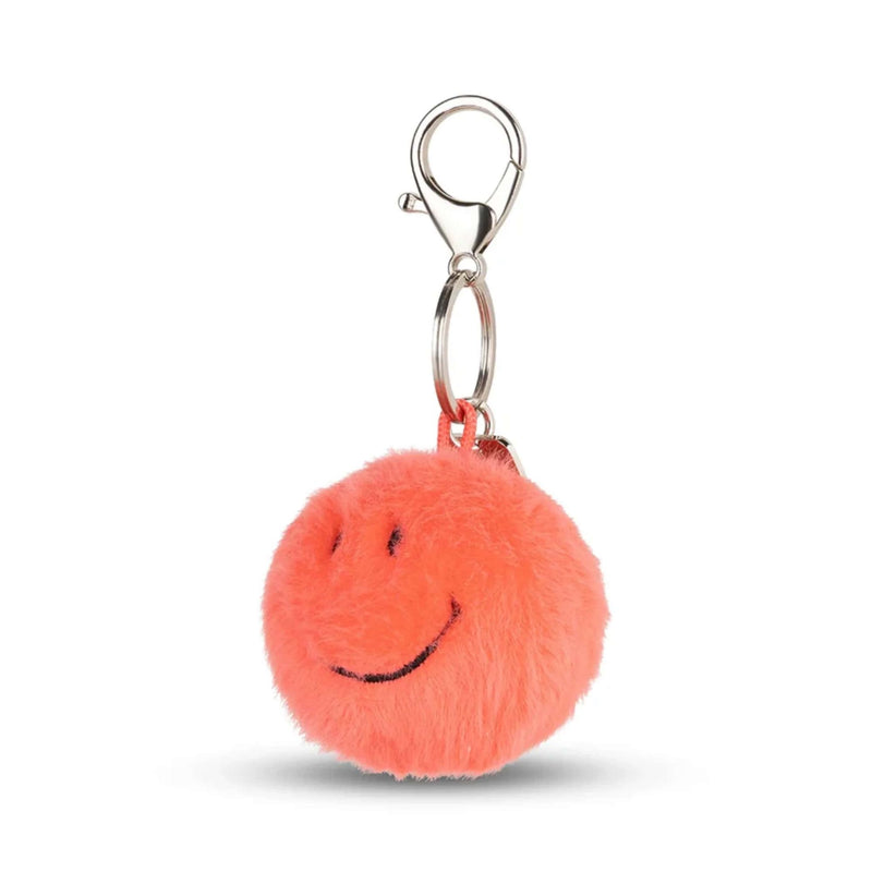 Bon Ton Toys Smiley ECO Fuzzy Bag Charm ø5.5, Bright Coral