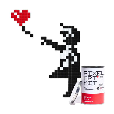Pixel Corner Pixel Art Kit Mini diy wall art, girl w/o balloon