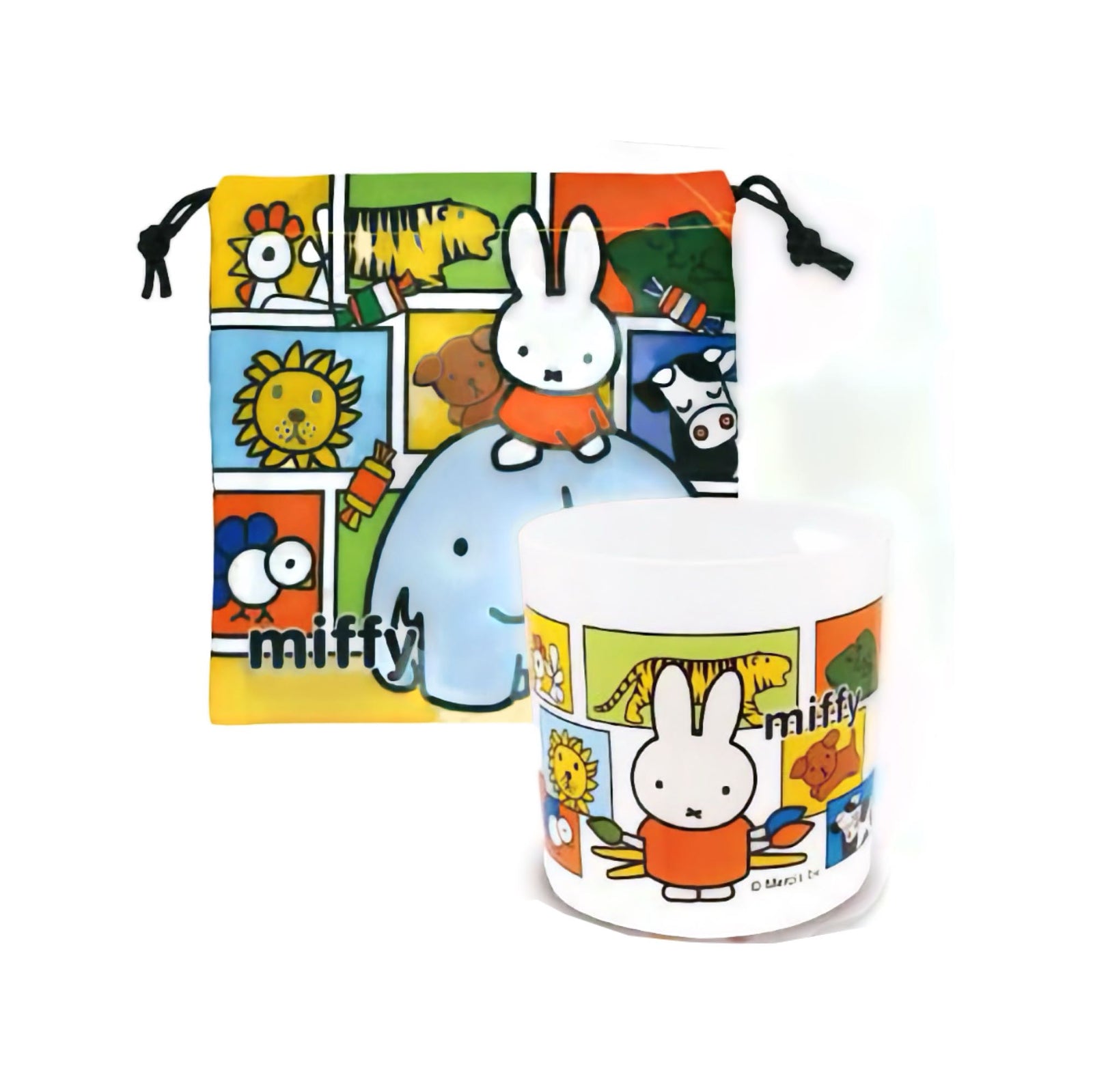 Miffy mini cup & drawstring bag, elephant