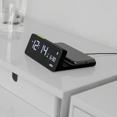 Braun BC21 alarm clock with wireless charger