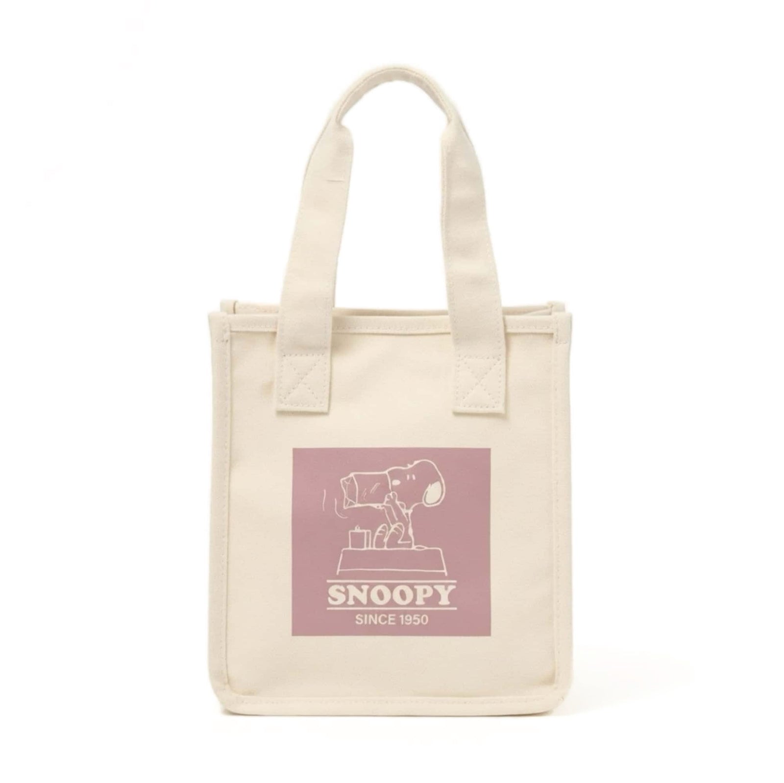 Snoopy Canvas Mini tote, pink