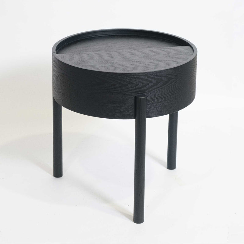 ex-display | Woud Arc side table, black painted ash