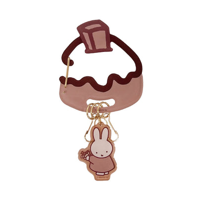 Miffy Cake Shaped key charm, chocolate