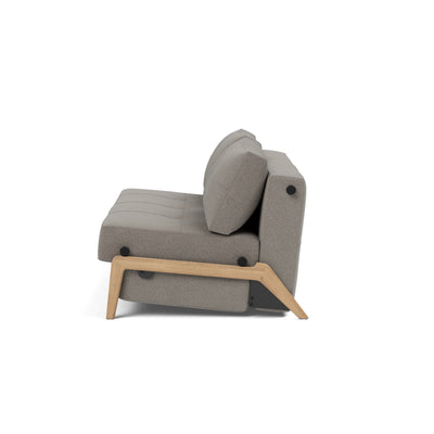 Innovation Living Cubed 160 Wood sofa bed, 521 mixed dance grey