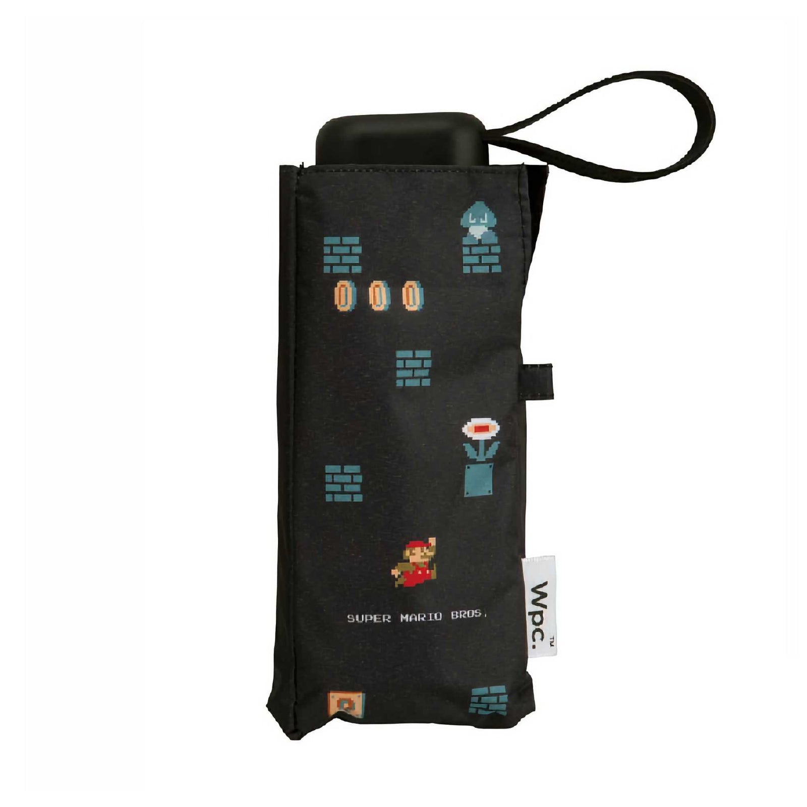 Wpc. Blackout Tiny Super Mario Brothers umbrella, black