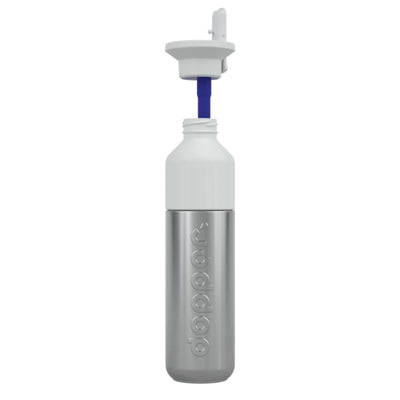 Dopper Steel x Flip Straw bottle 490ml, white