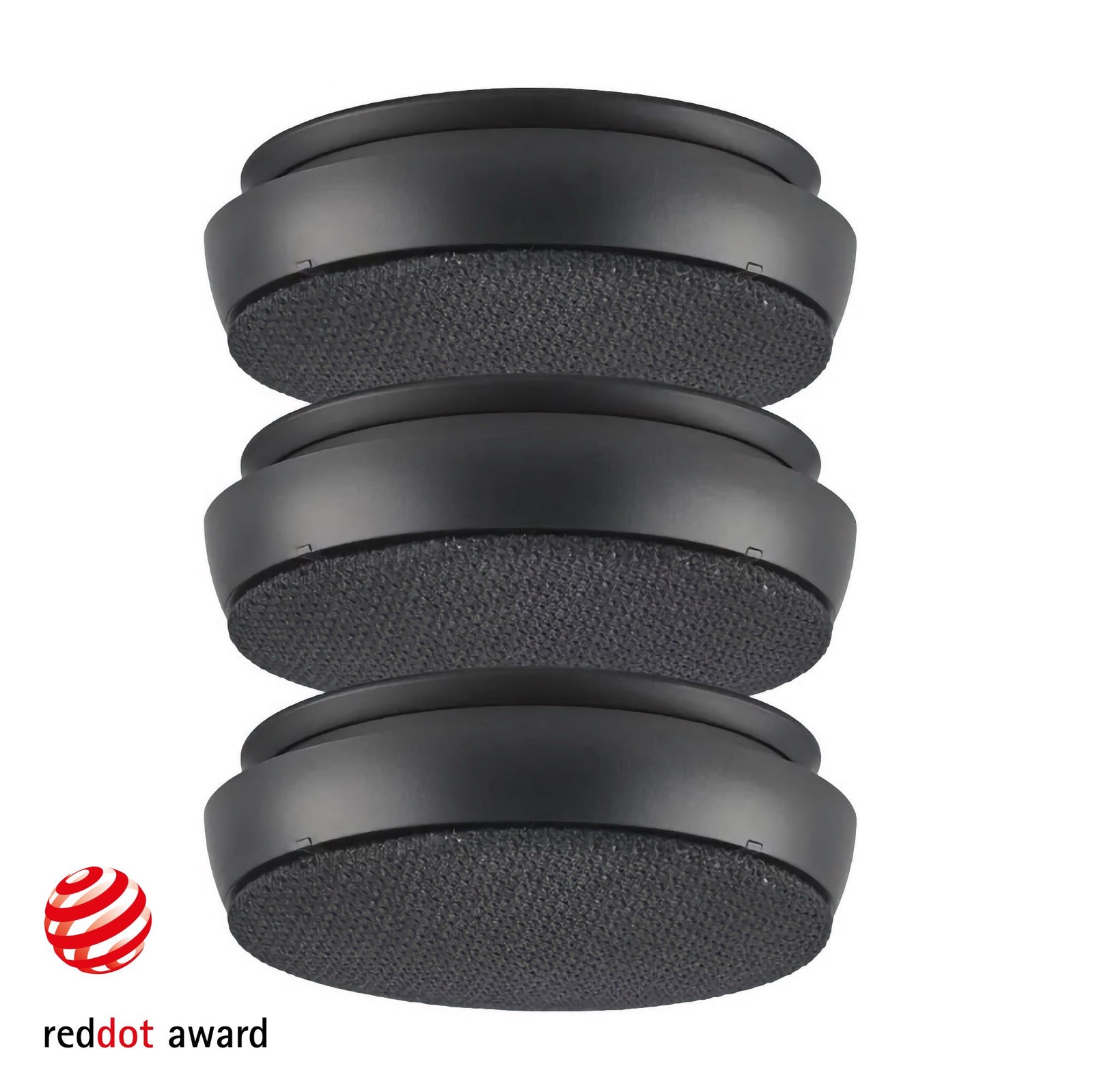 Jacob Jensen Optical smoke alarm pack of 3, black