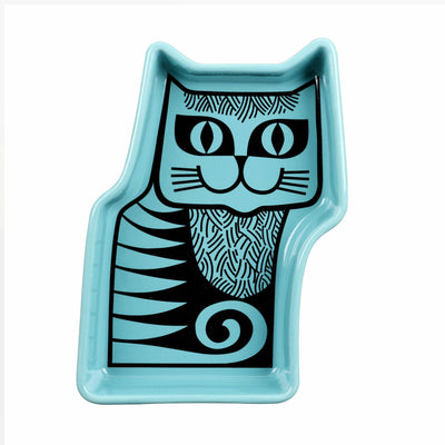 Magpie Hornsea Cat trinkey dish, teal