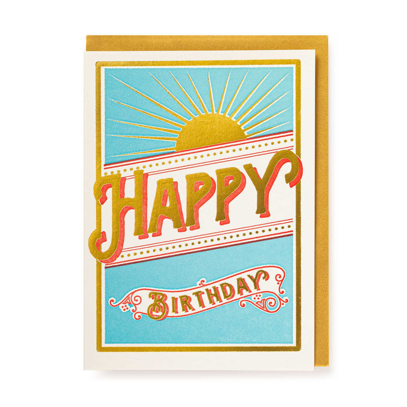 Archivist 'Star Burst Happy Birthday' Card