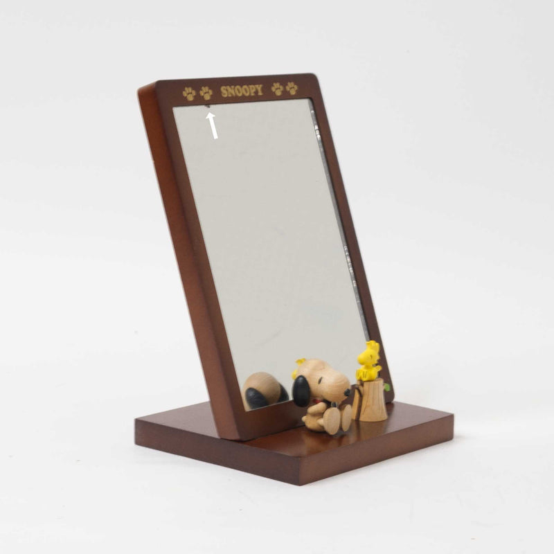 ex-display | Wooderful Life Wooden Desktop Mirror, Snoopy & Woodstock