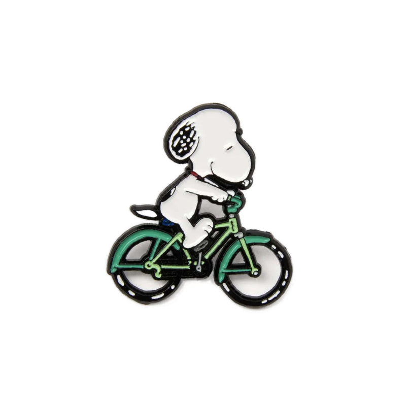 Peanuts x Magpie Snoopy enamel pin, cycle