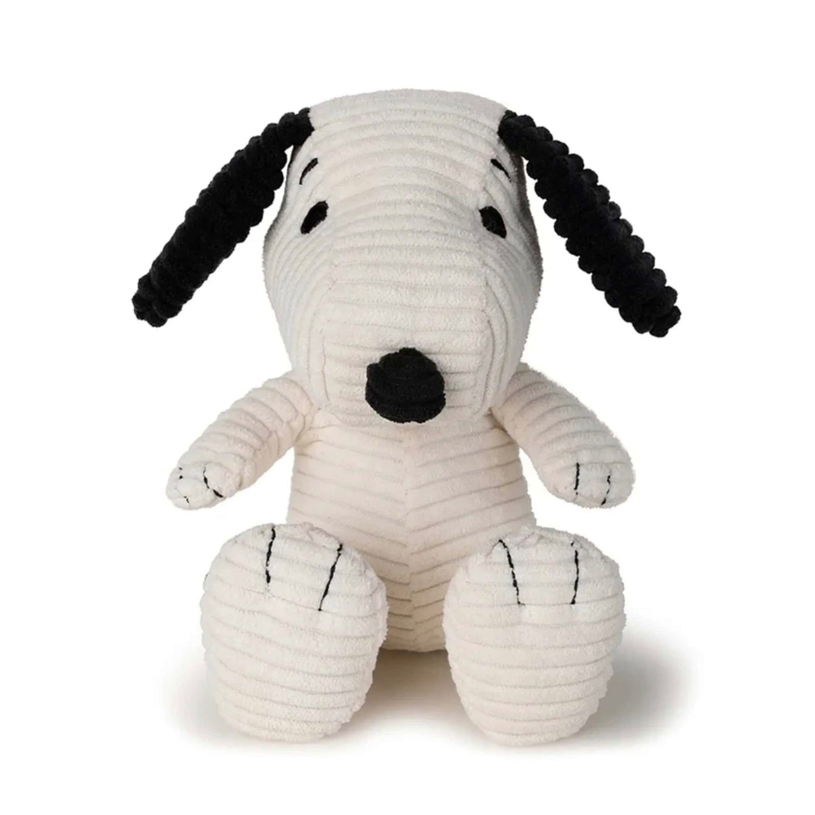 Snoopy Sitting soft toy 27cm, Eco corduroy cream