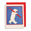 Archivist 'Christmas Skiing Polar Bear' Card