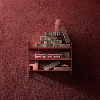 String® Pocket Metal shelving, Oxtorgsröd red