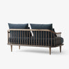 &Tradition SC2 Fly Sofa (w162xd80xh68.5cm) , Smoked Oiled Oak/Velvet 10 Twilight