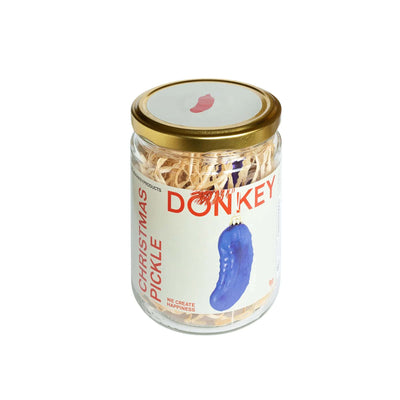 Donkey Christmas Pickle, blue