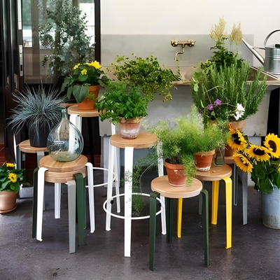 Tiptoe Lou Wood Stool