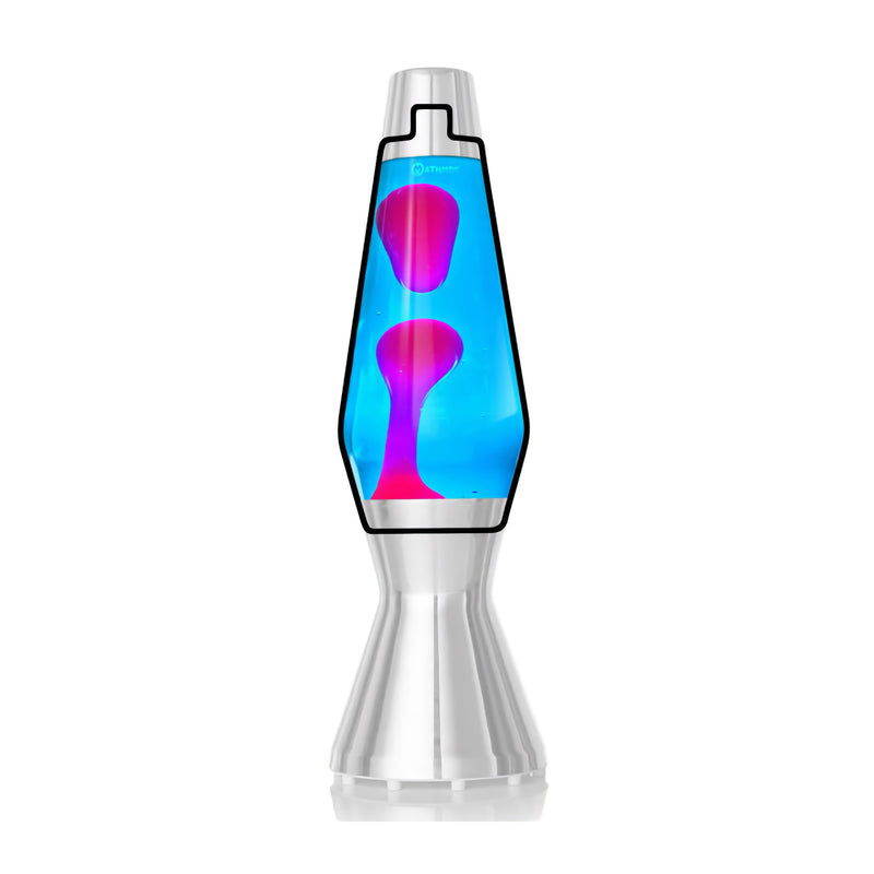 Mathmos Astro lava lamp bottle, blue/pink