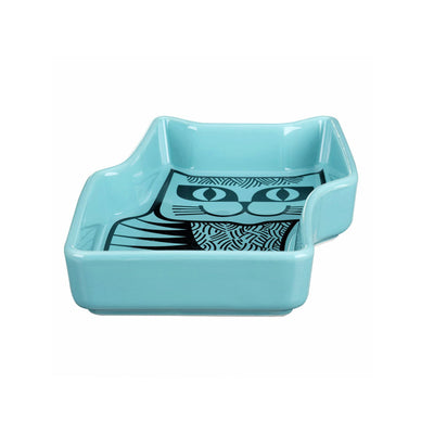 Magpie Hornsea Cat trinkey dish, teal