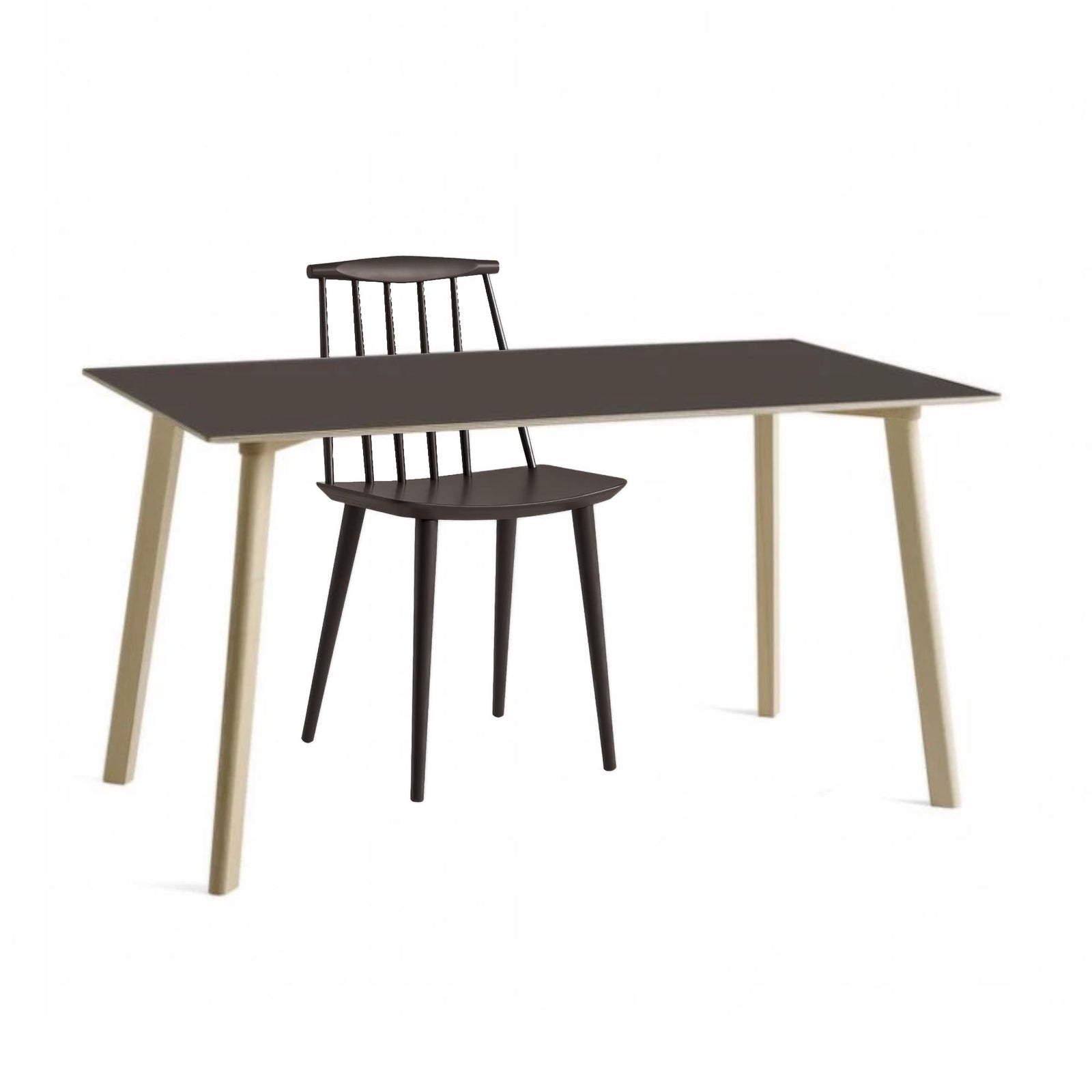 HAY Cph Deux 210 table L140xW75 & J77 beech wood chair