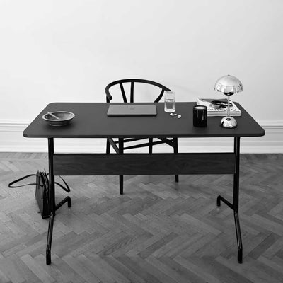 &Tradition AV16 Pavilion desk, linoleum black 4023/black oak/black legs