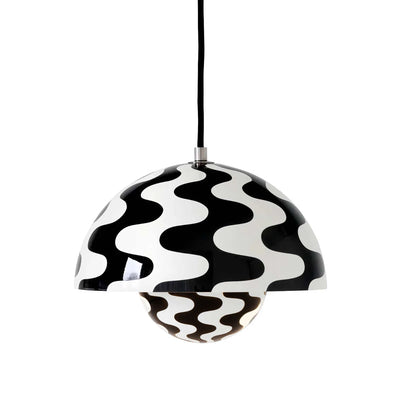 &Tradition VP1 Flowerpot pendant ø23, black white pattern