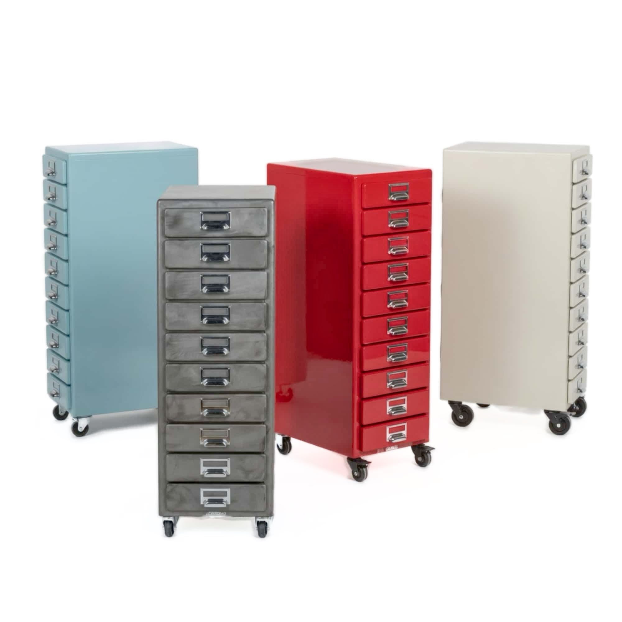 Dulton 10 Drawers Chest on Wheels, raw