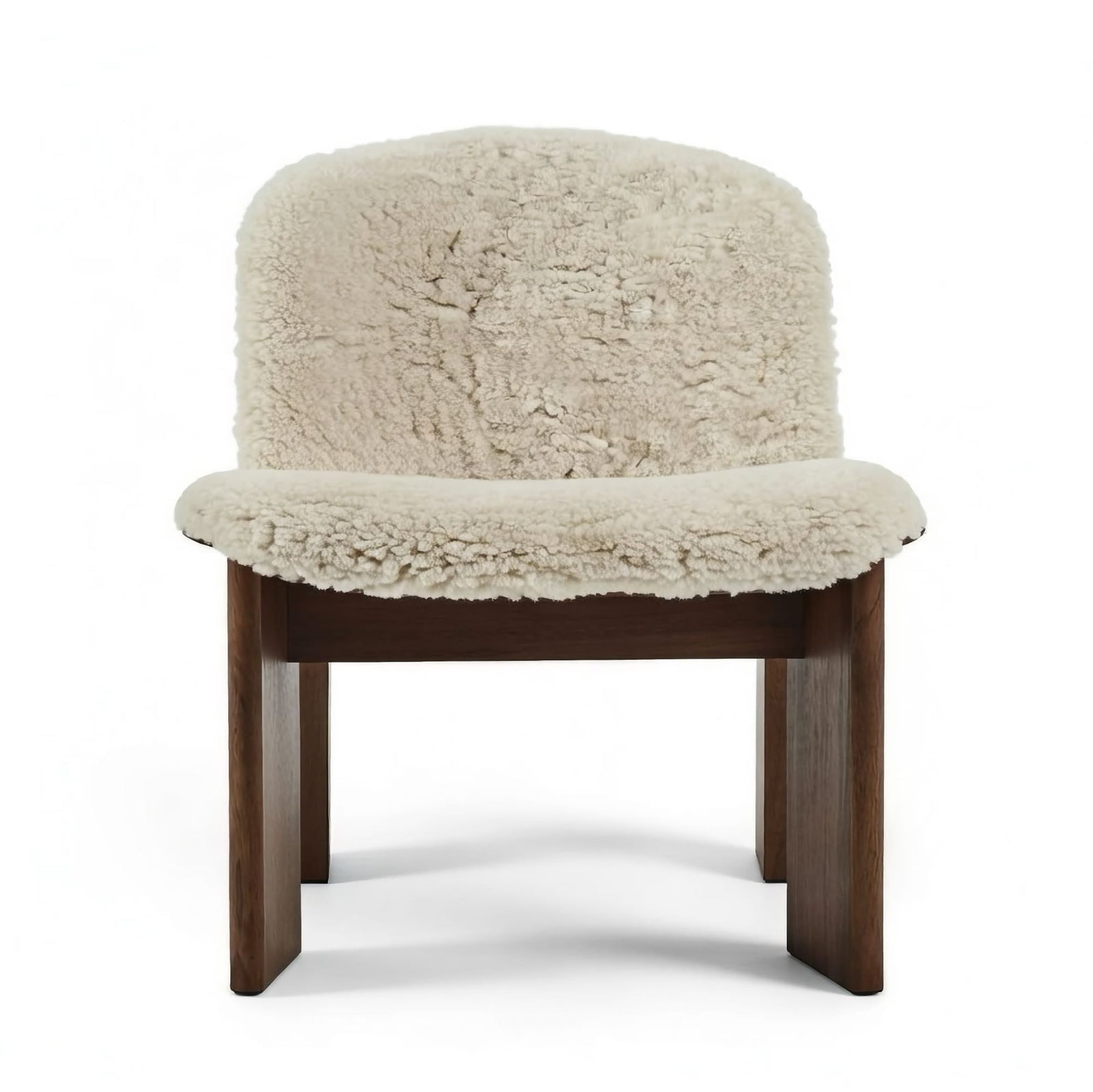 Hay Chisel lounge chair, walnut/sheepskin