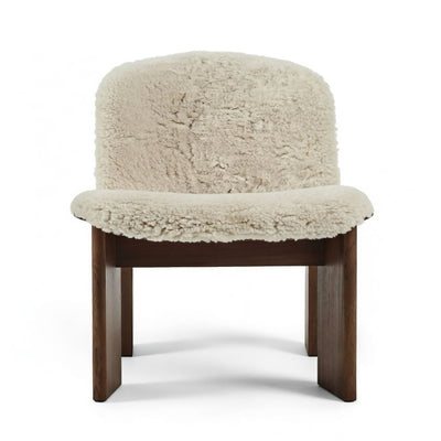 Hay Chisel lounge chair, walnut/sheepskin