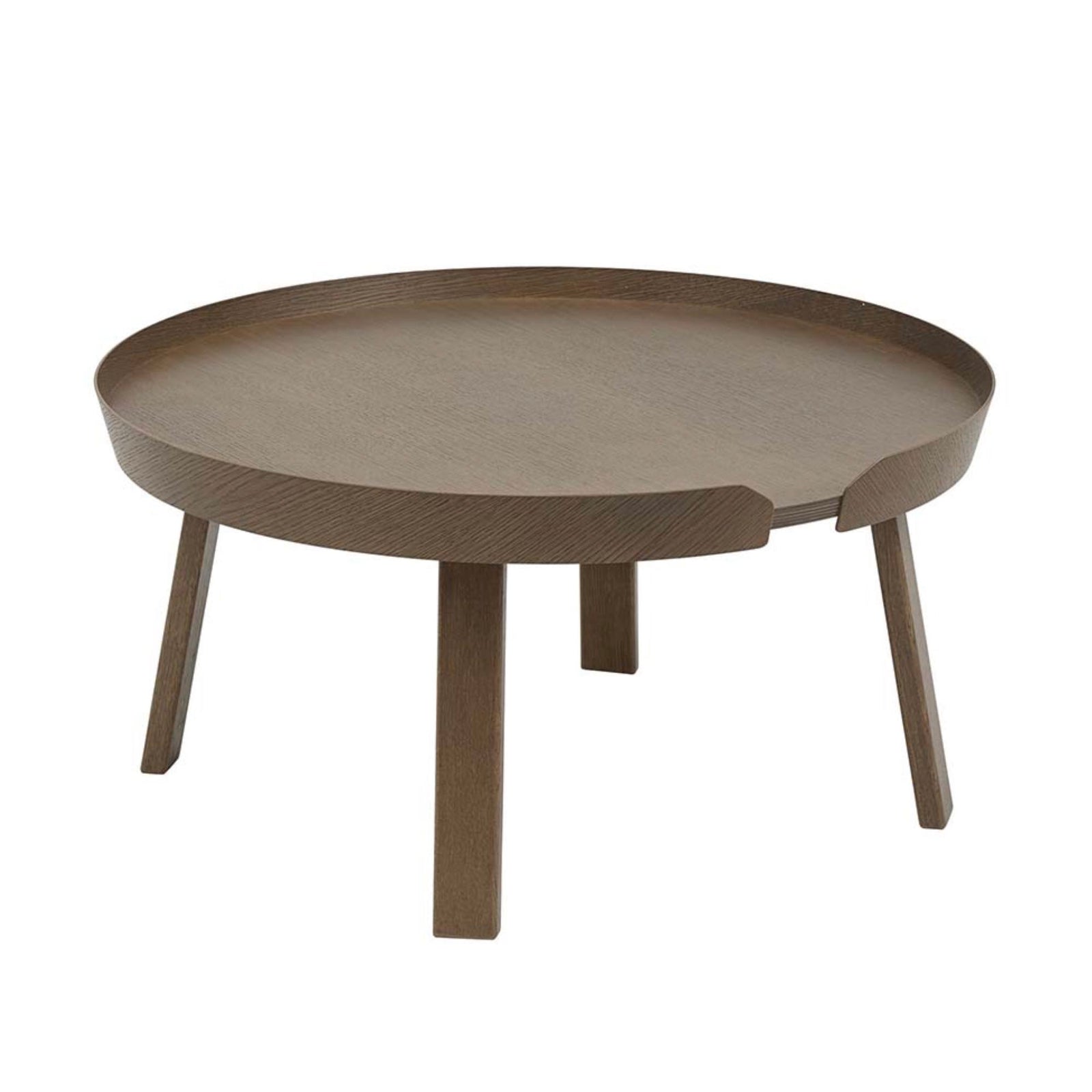 Muuto Around ø72 coffee table, stained dark brown