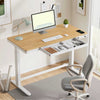 Liftek Electric Height Adjustable Desk, Oak/White