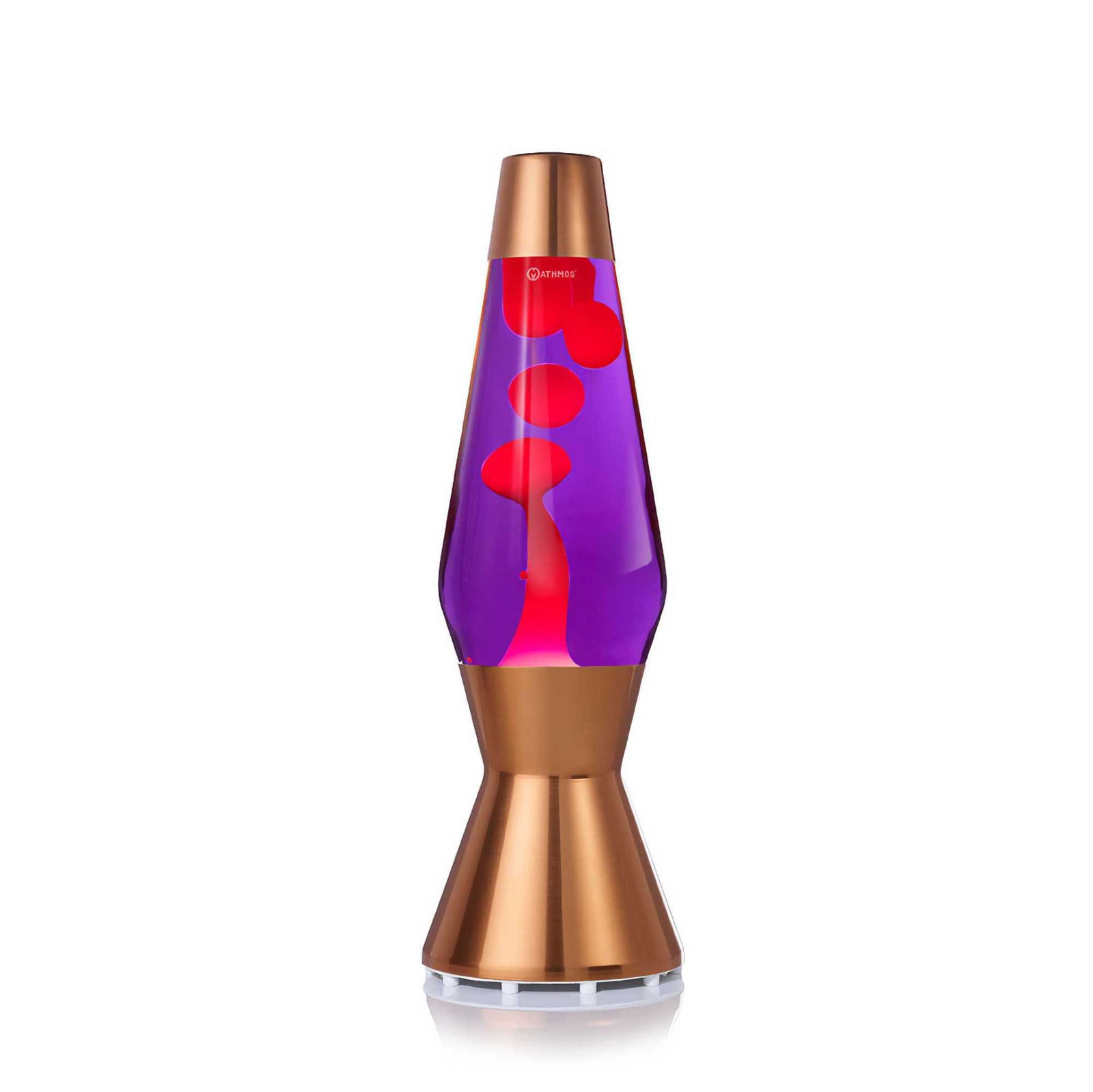 Mathmos Astro Copper lava lamp, violet/red