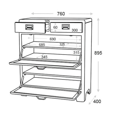 Dulton 2 Layer cabinet