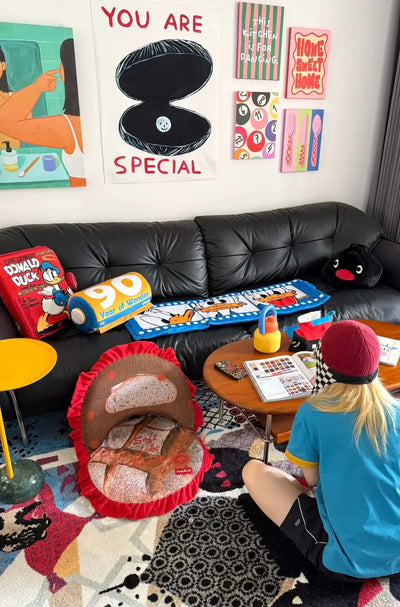 Sunday Home Studio Film pillow with sitting mat