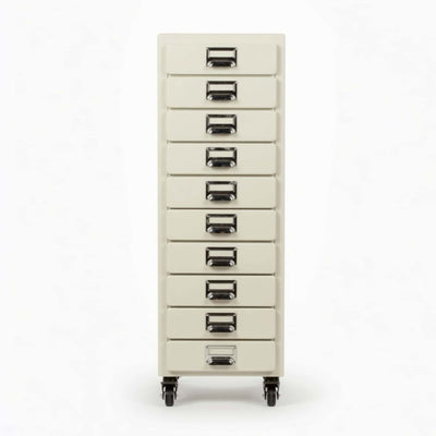 Dulton 10 Drawers Chest on Wheels, raw