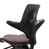 HAG Capisco Puls 8020 ergonomic chair, black/black/brown leather