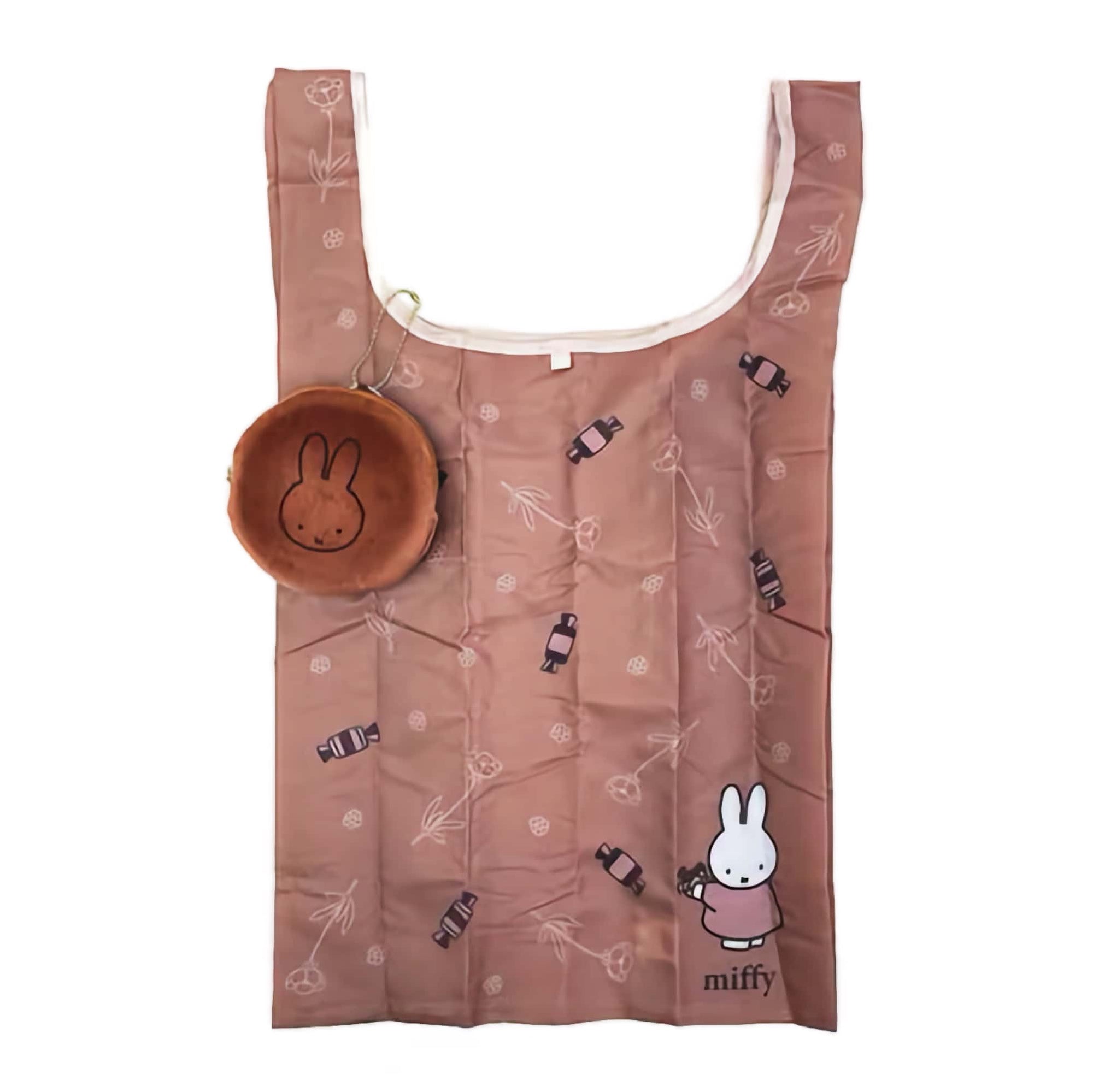 Miffy eco bag with round pouch, brown