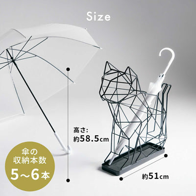 Studio Domo Cat Umbrella Stand , Black
