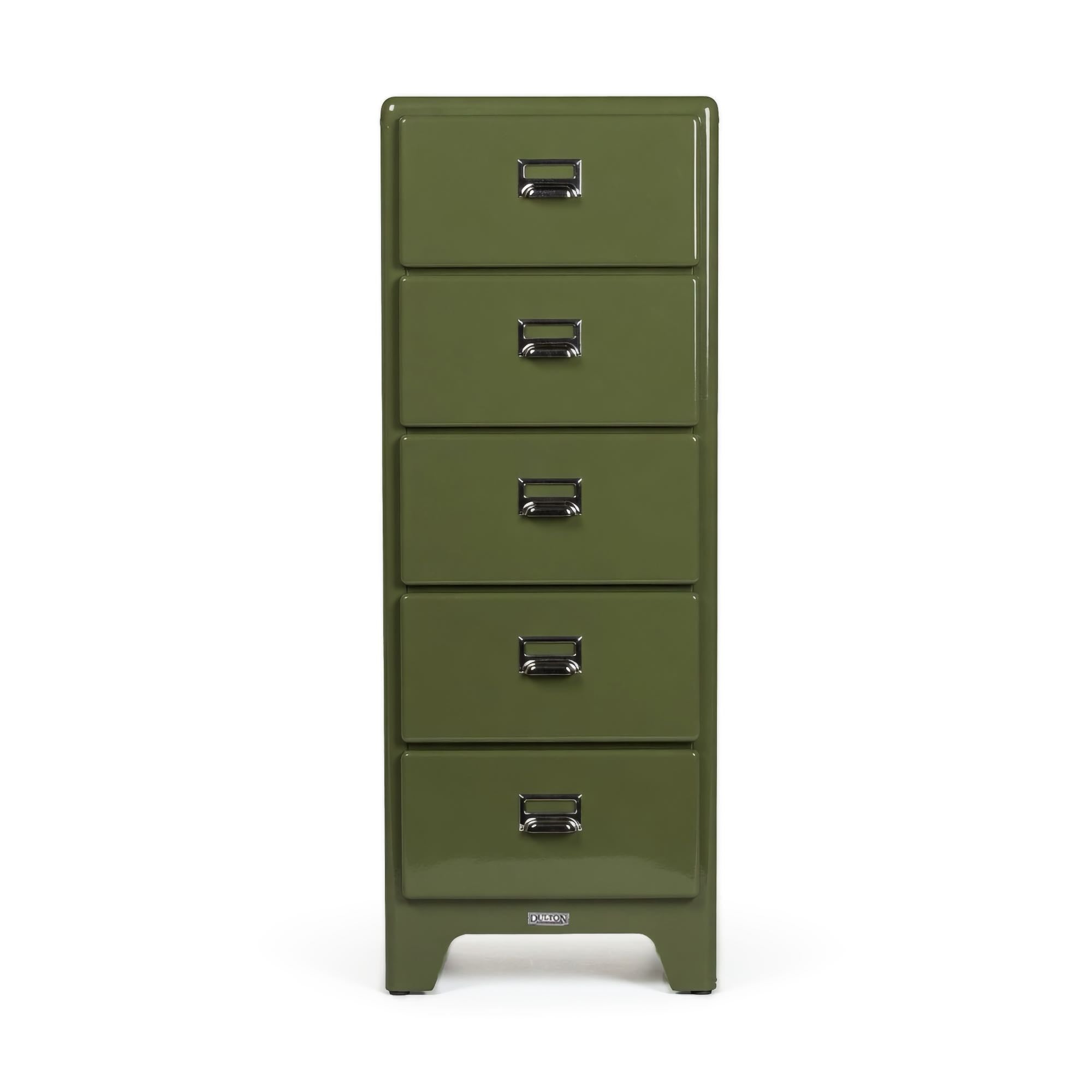 Dulton 5 Drawers Cabinet, olive drab