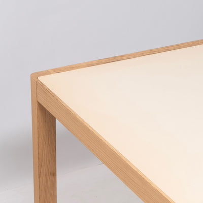 ex-display | Muuto Workshop table (130x65cm), warm grey linoleum/oak
