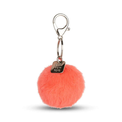 Bon Ton Toys Smiley ECO Fuzzy Bag Charm ø5.5, Bright Coral
