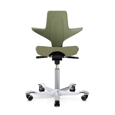 Hag Capisco Puls 8020 fabric, cura moss/silver