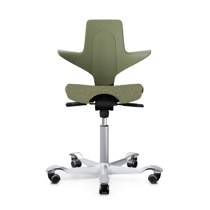 Hag Capisco Puls 8020 fabric, cura moss/silver