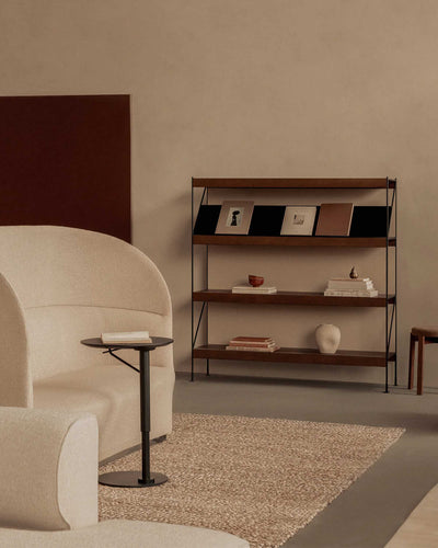 Audo Copenhagen Branch adjustable side table, dark stained oak